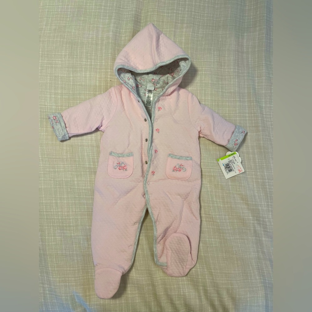 Little Me pink and grey winter snuggly.